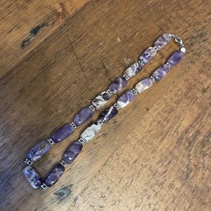 Purple stone necklace